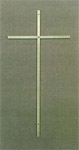 Croix 45 x 18 cm pour cercueil sans Christ laiton mat
