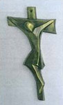 Croix stylisée en métal K27 17x9 cm