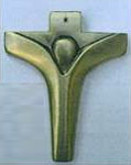 Croix stylisée en métal K29 15x12,5 cm