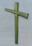 Croix stylisée en métal K34 24,5x14,5 cm