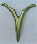 Croix stylisée en métal K39 16x15 cm