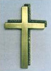 Croix stylisée en métal K41 13x9 cm
